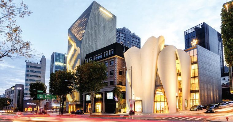 modern architecture street view