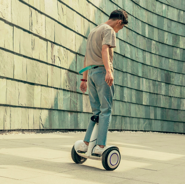 person riding scooter