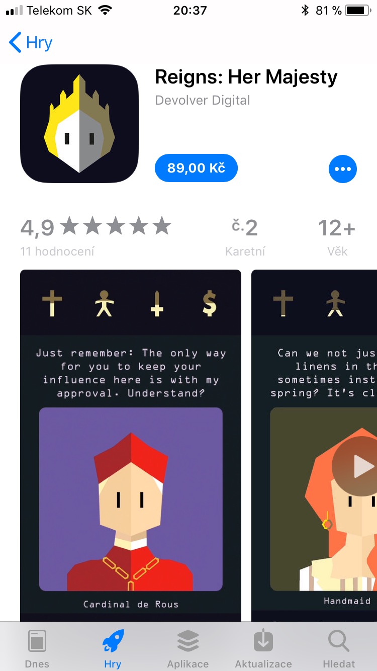 reigns her majesty app store