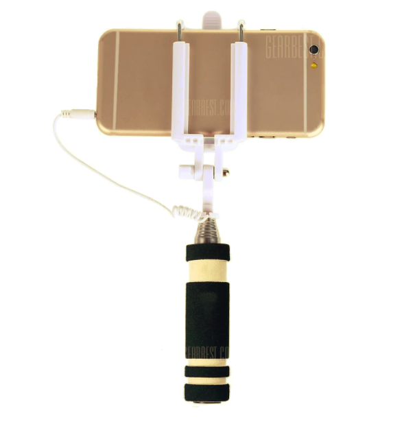 selfie stick back view