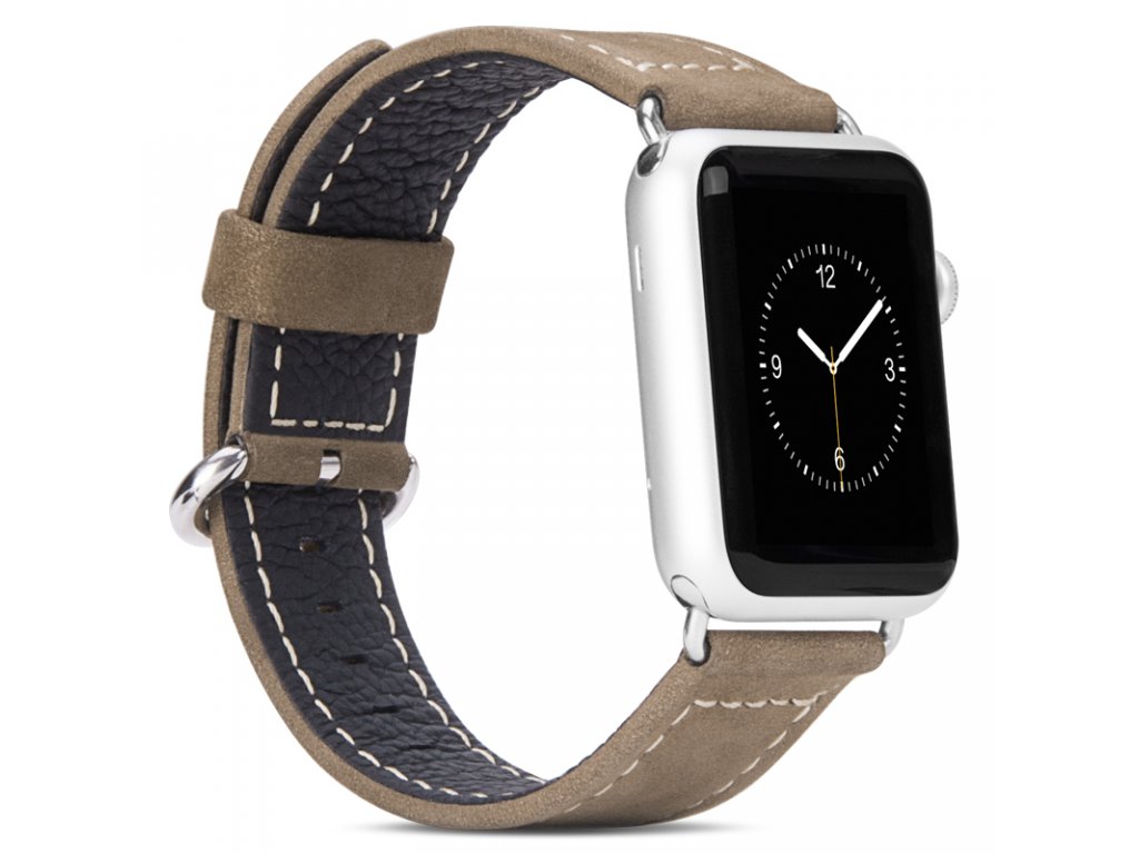 smartwatch with leather strap
