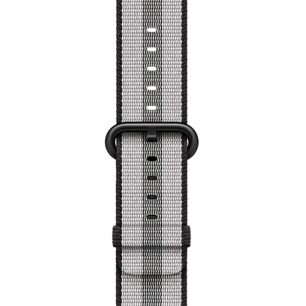 striped watch band closeup