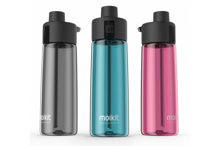 three color water bottles