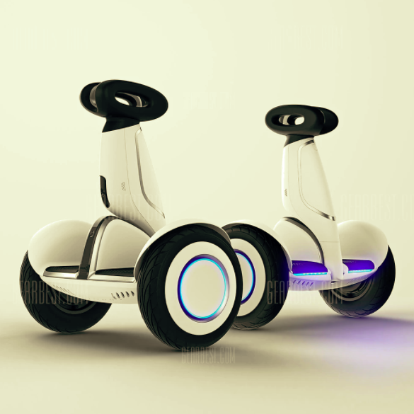 two electric scooters