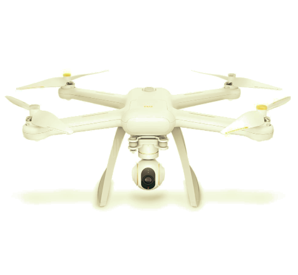 white drone front view