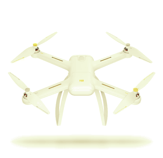 white drone top view