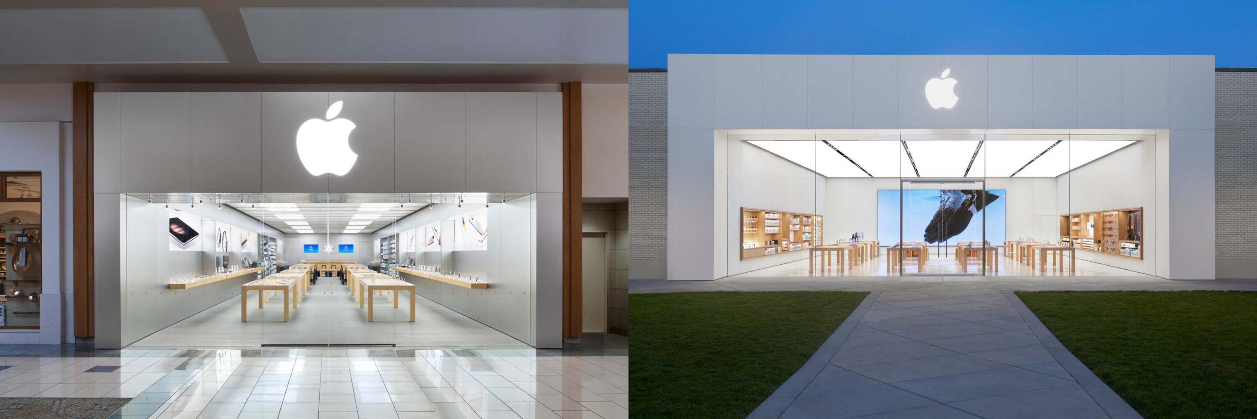 apple store day and night