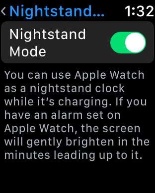 apple watch nightstand mode