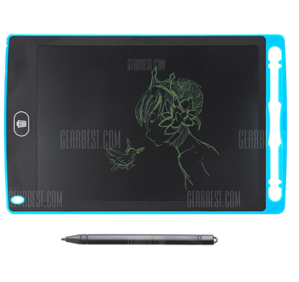 blue drawing tablet front