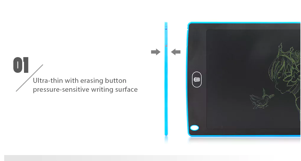 blue drawing tablet shatterproof