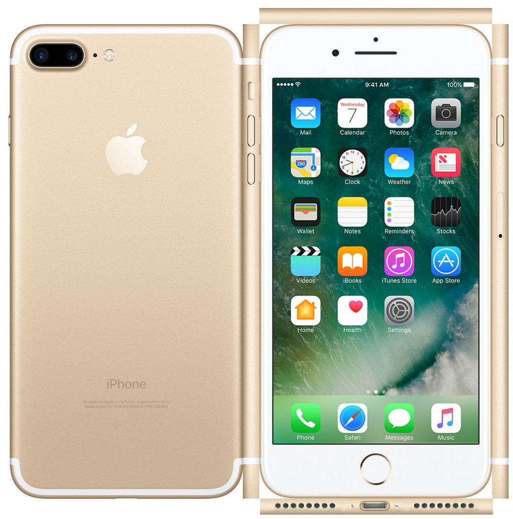 gold iphone front back