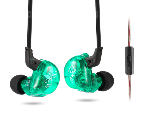 green earbuds closeup