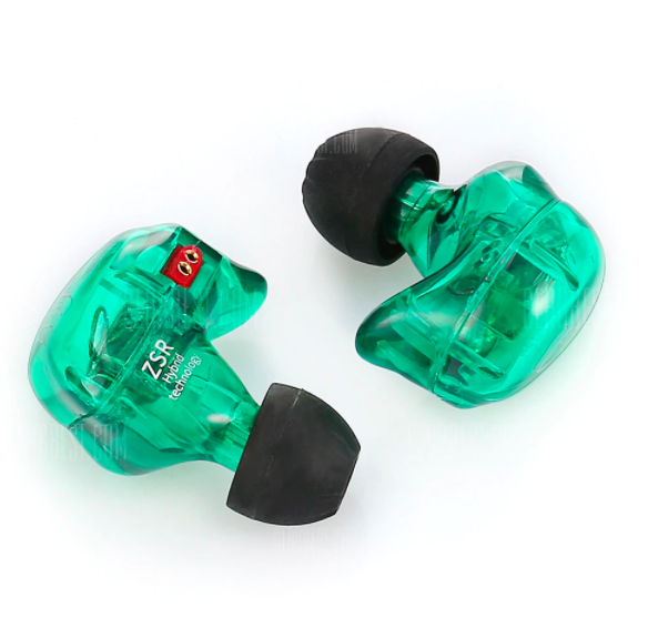 green earbuds pair