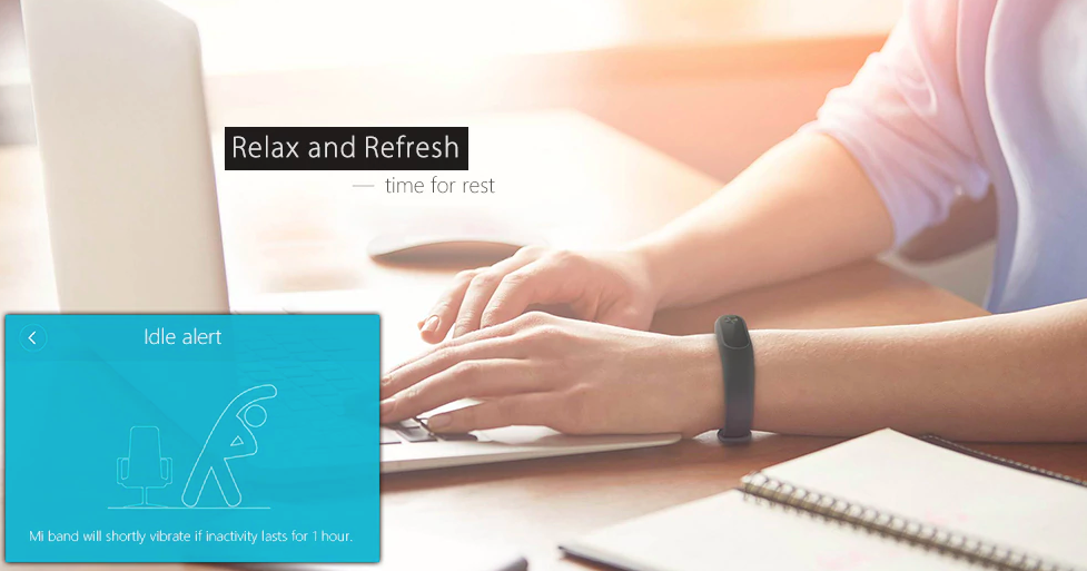 mi band 2 idle alert