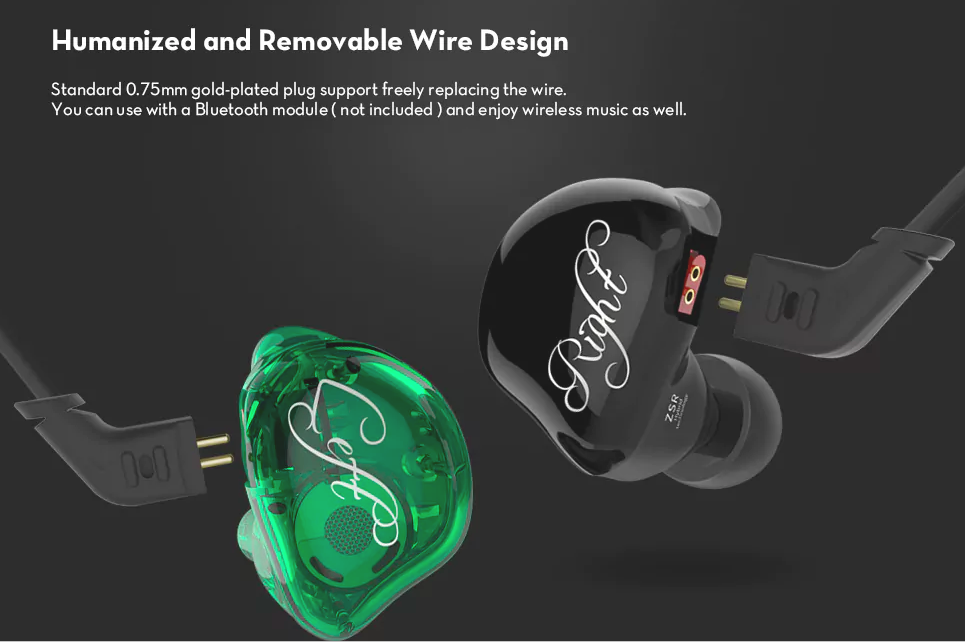 removable wire earbud