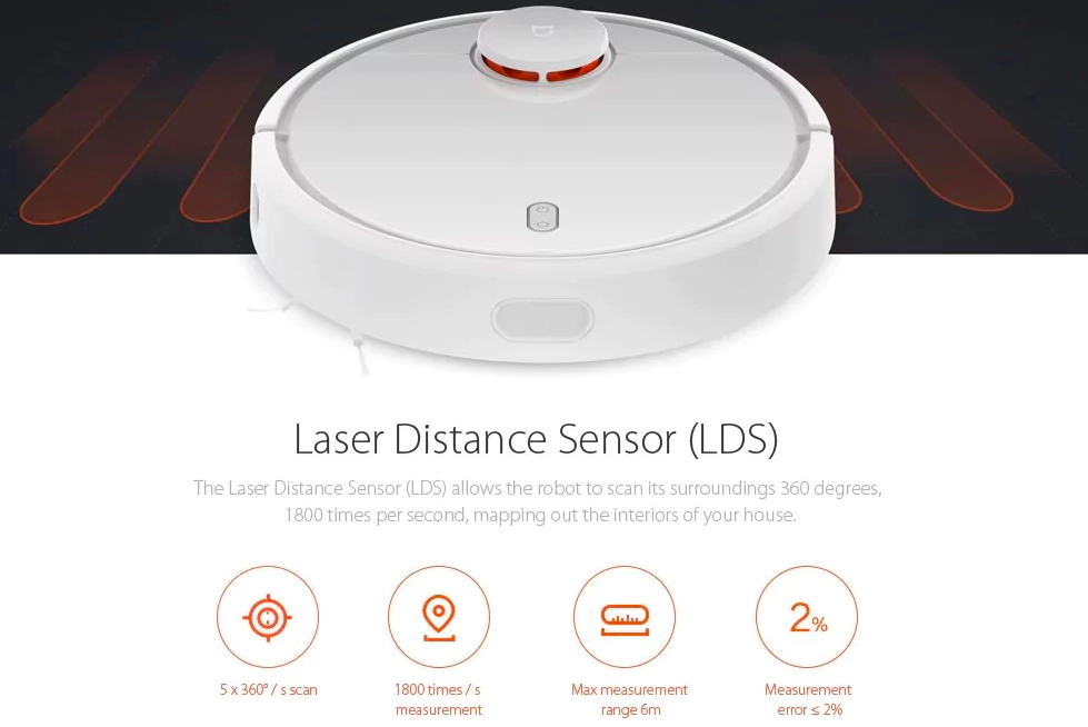 robot vacuum laser distance sensor