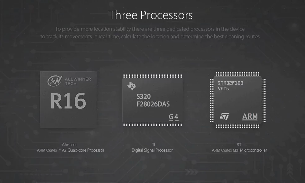 robot vacuum three processors
