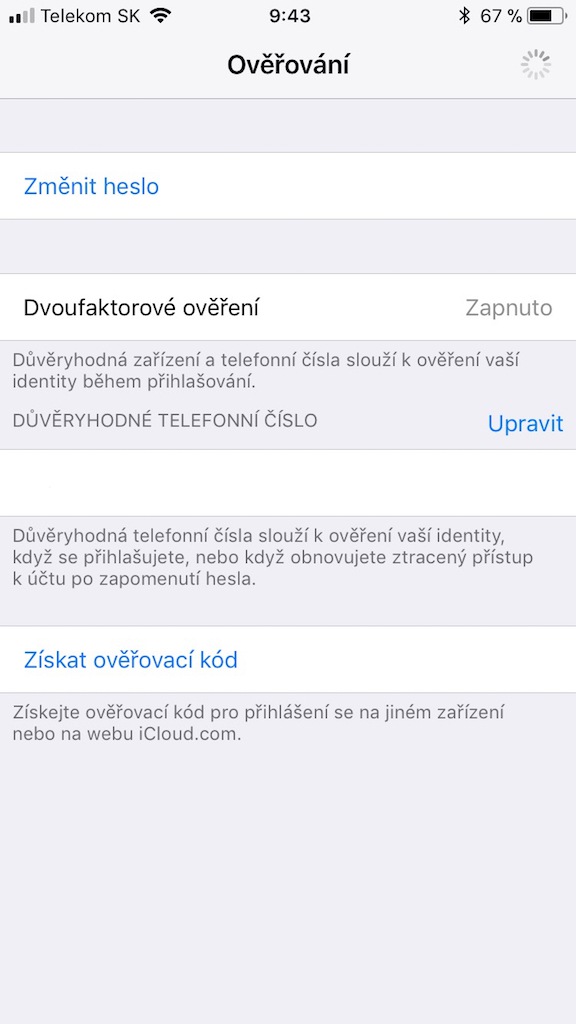 two factor authentication settings