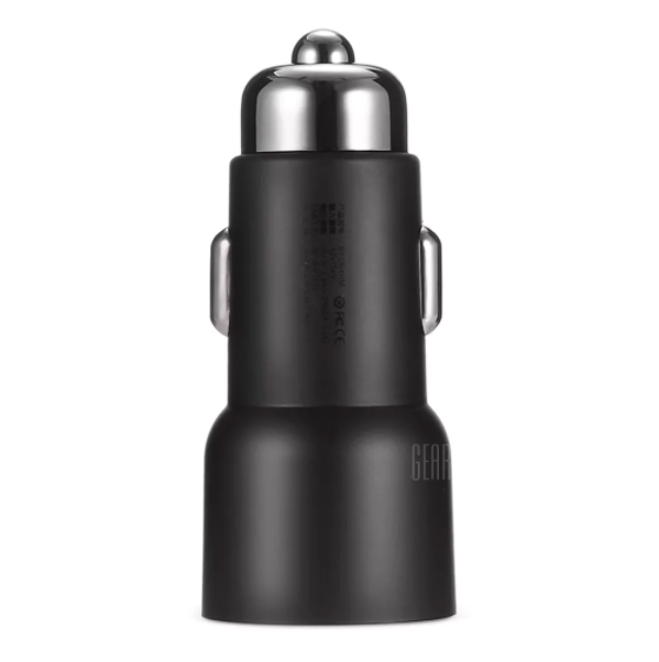 black car charger back view