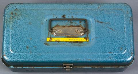 blue metal toolbox