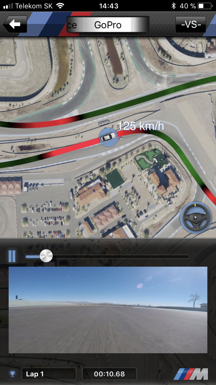car gopro speed map