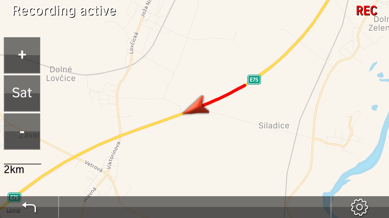 car navigation map recording