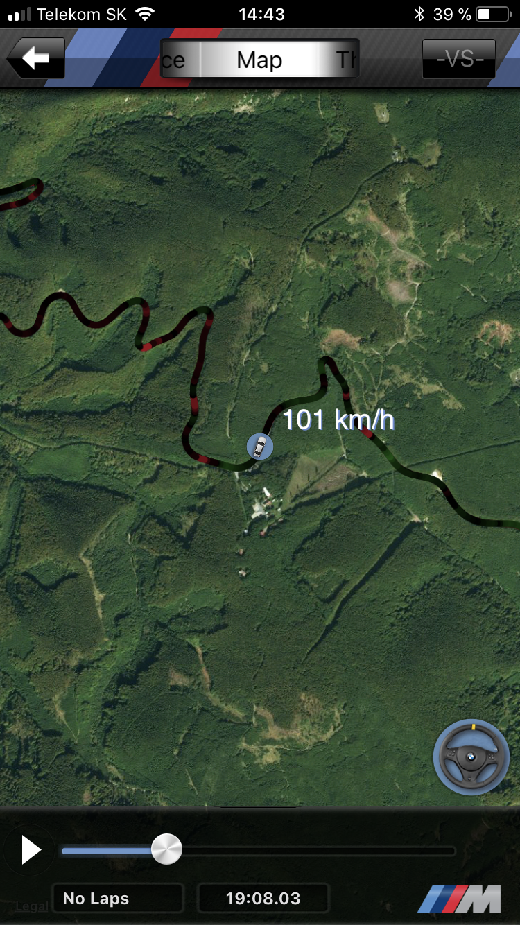 car speed map winding road