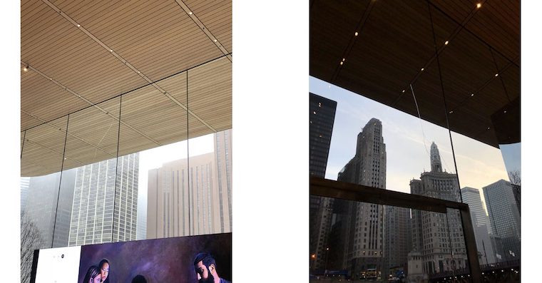 cityscape through glass