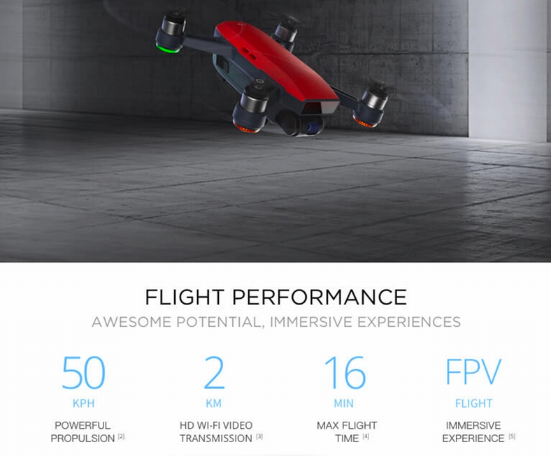 dji spark flight performance