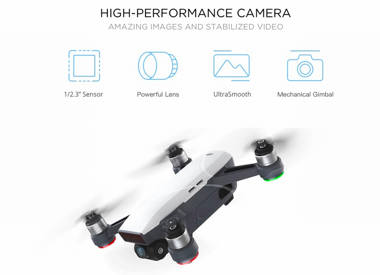 dji spark high performance camera