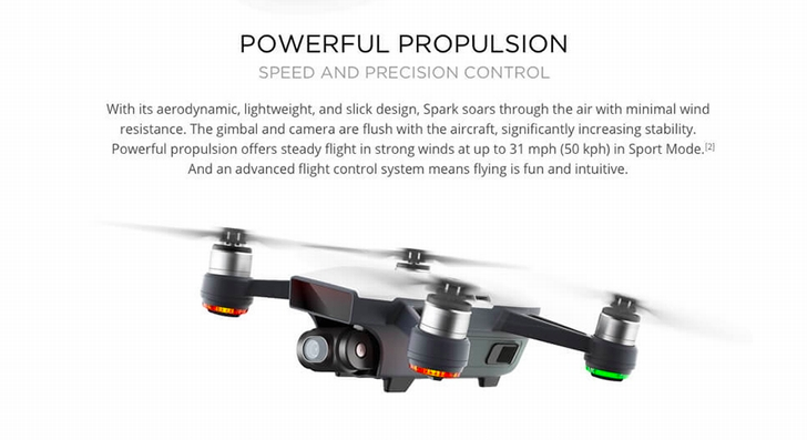 dji spark powerful propulsion
