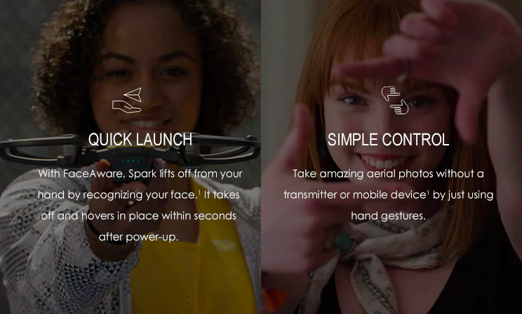 dji spark quick launch control