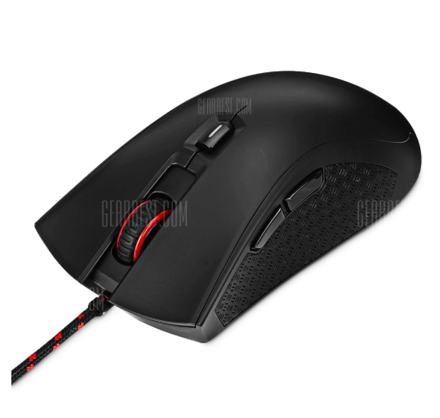 gaming mouse angled view