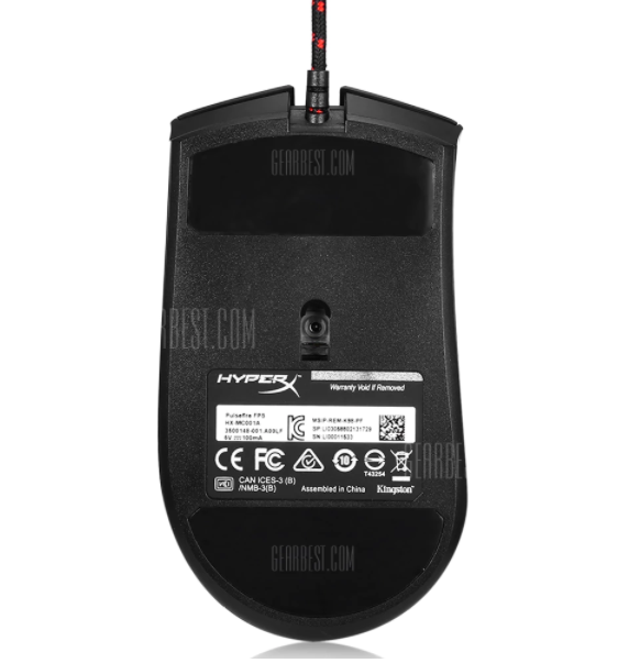 gaming mouse bottom label