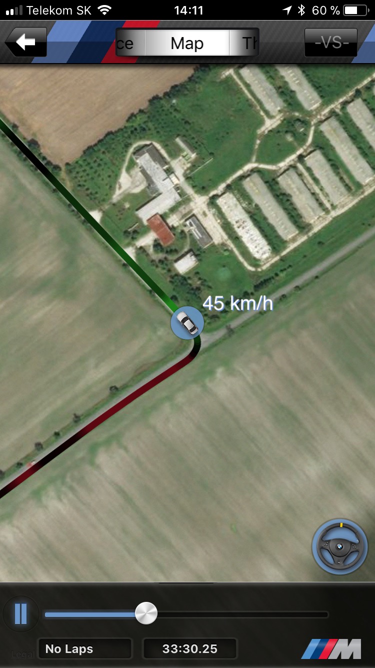 gps map speed 45kmh