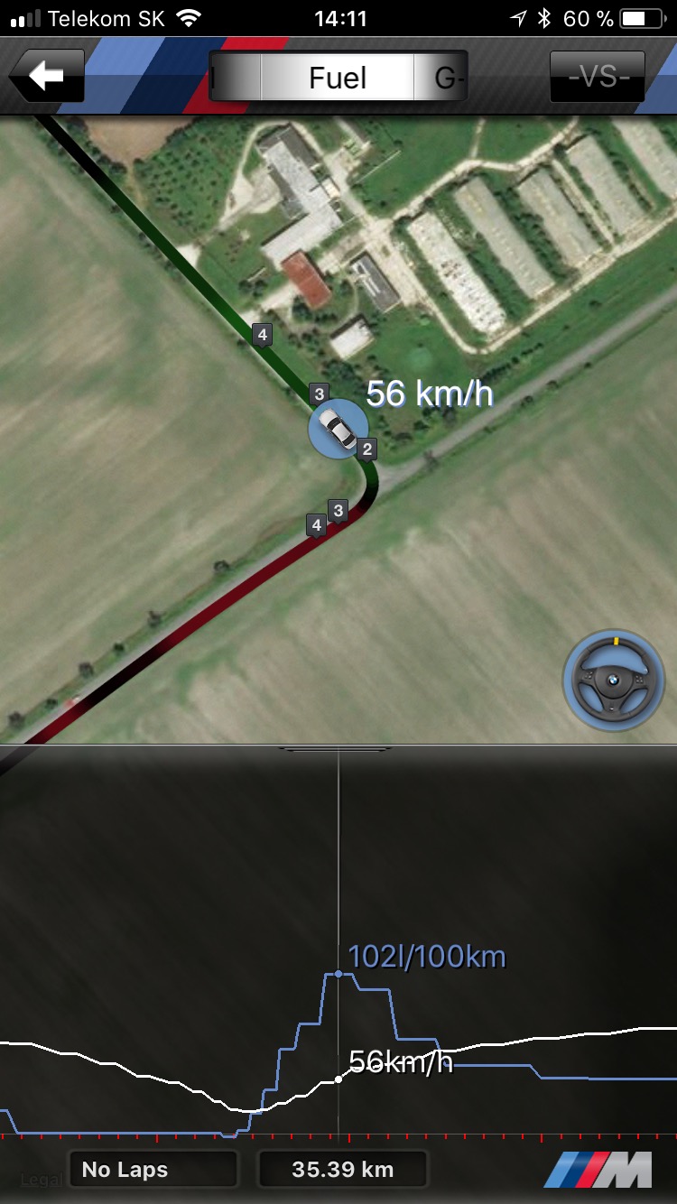 gps map speed 56kmh