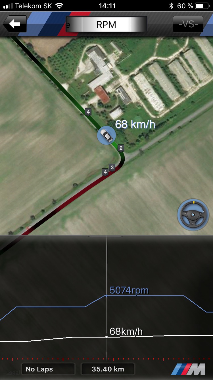 gps map speed 68kmh