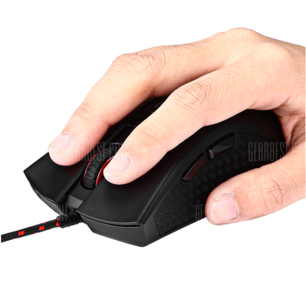 hand holding gaming mouse