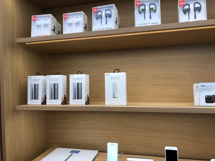 headphones and accessories shelf