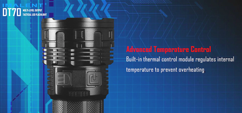 imalent dt70 flashlight temperature control