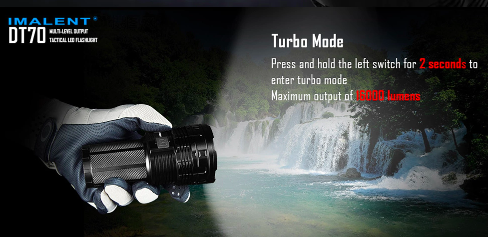 imalent dt70 flashlight turbo mode