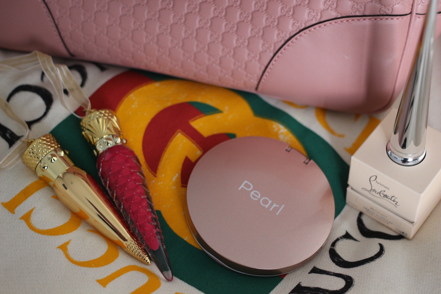 makeup products gucci background