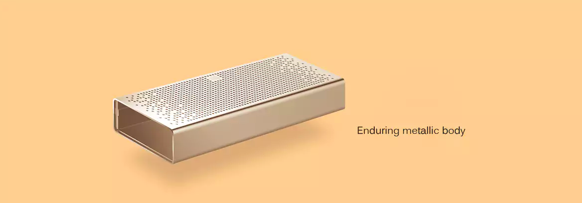 metallic bluetooth speaker side