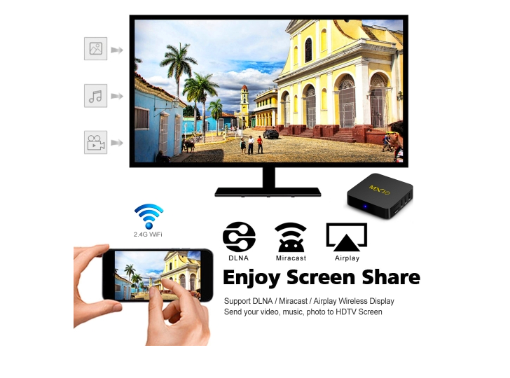 mx10 tv box screen share