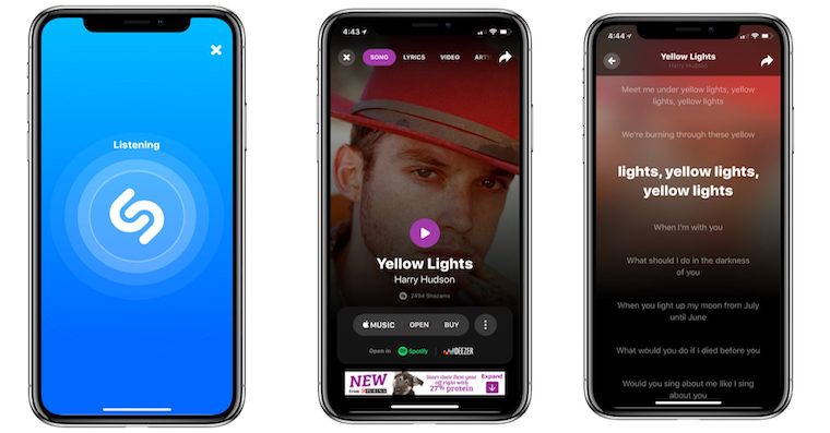 shazam app on iphones