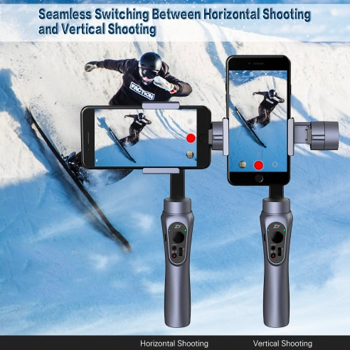 smartphone gimbal skiing