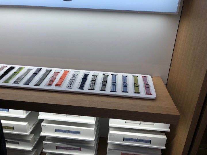 watch bands on shelf