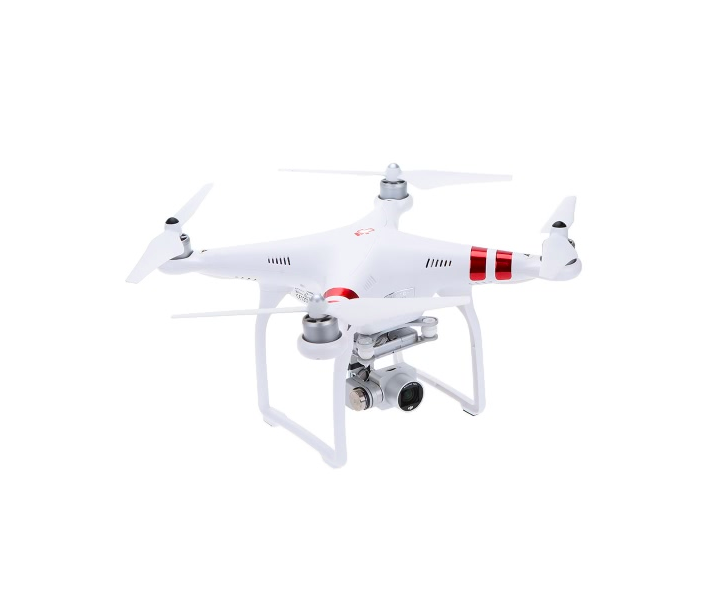 white drone front view