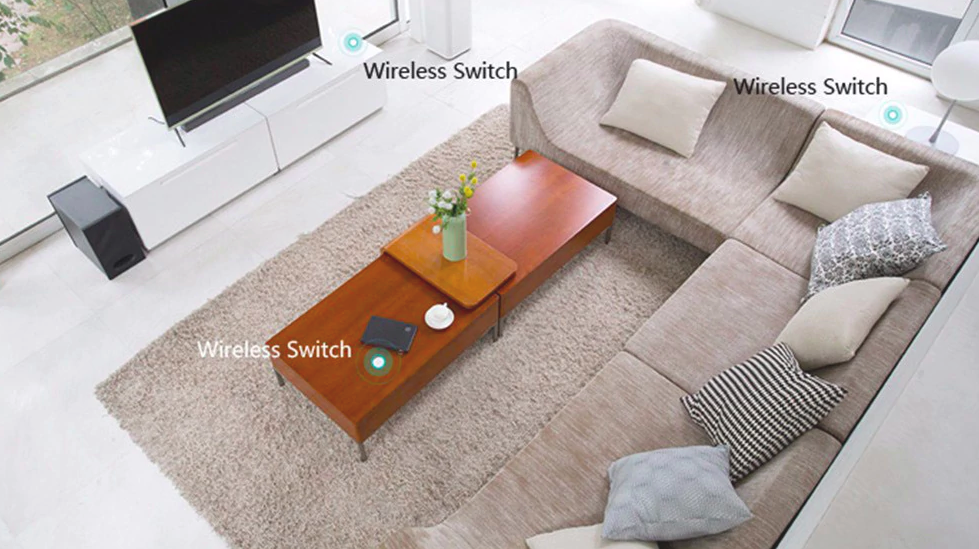 wireless switch in living room