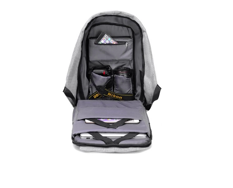 backpack interior organized storage
